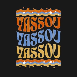 Yassou Greek Hello Cute Retro Style T-Shirt