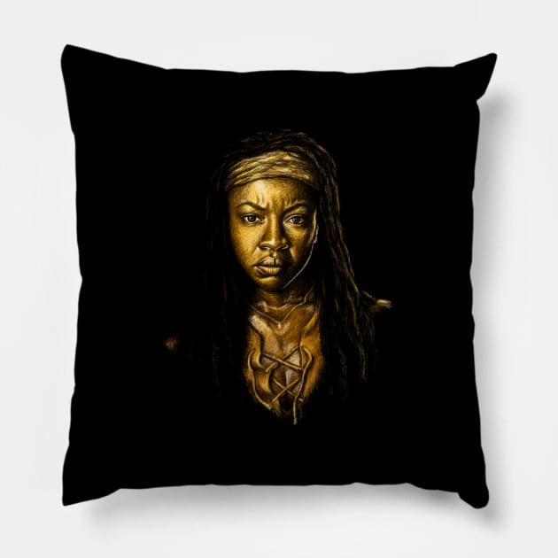 Michonne Golden Pillow by ShayLei