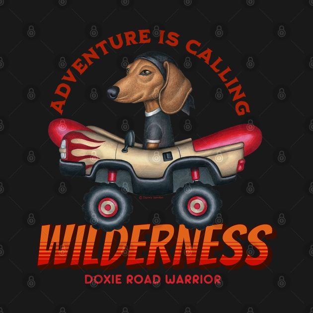 Dachshund Wilderness Adventure is Calling by Danny Gordon Art