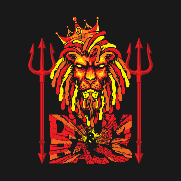 Fire Element Bass Lion by FAKE NEWZ DESIGNS