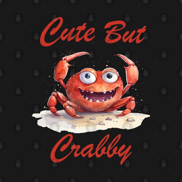 Funny Colorful Cartoon Crab, Cute But Crabby by SubtleSplit