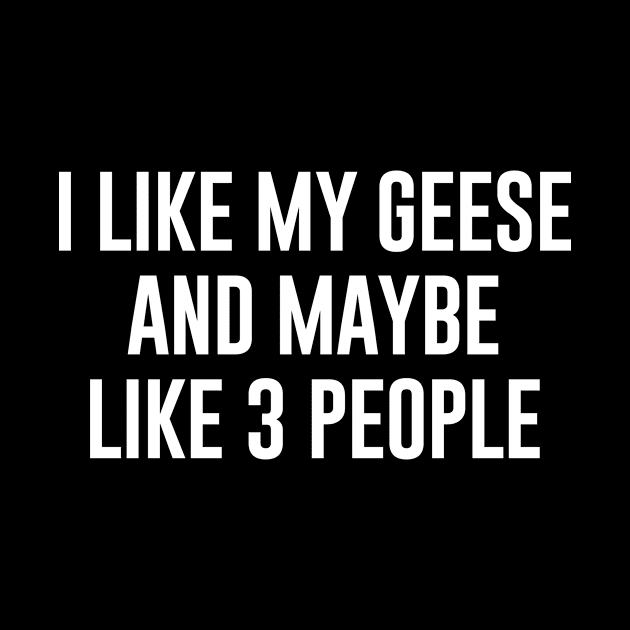 I like my geese and maybe like 3 people by sunima
