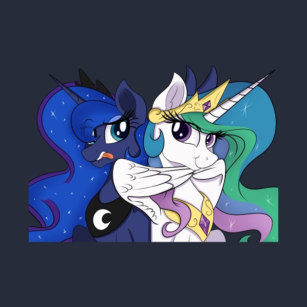 Silly Luna and Celestia by SadTrooper