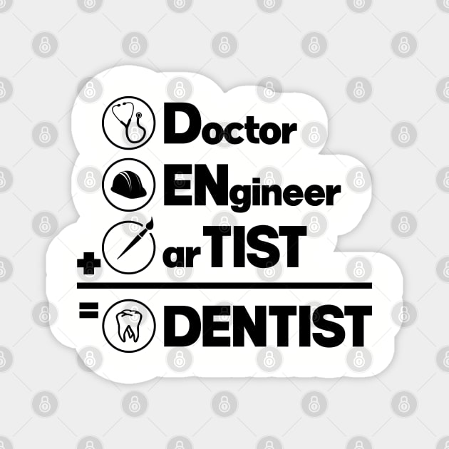 Dentist math - doctor engineer artist. Gift for dental doctor. Perfect present for mom mother dad father friend him or her Magnet by SerenityByAlex