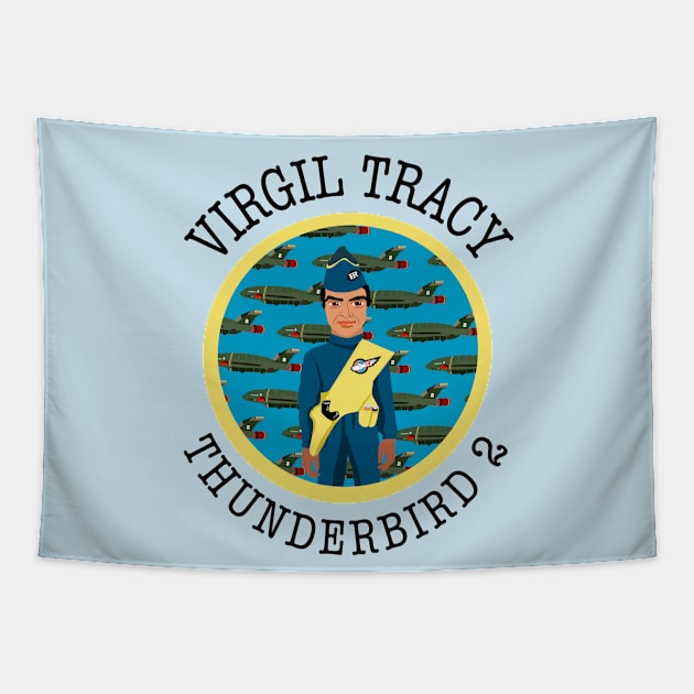 Virgil Tracy Thunderbirds 2 Original TV Series Tapestry by EmmaFifield