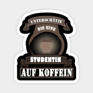 Studentin Schülerin Kaffee Koffein Tasse Magnet