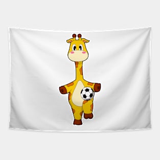 Giraffe Soccer player Soccer Tapestry