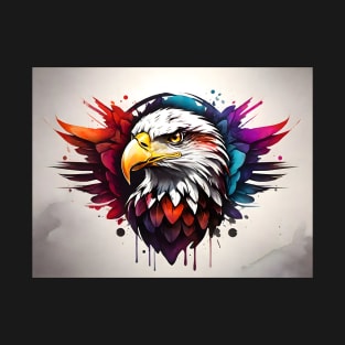 eagle face Watercolor T-Shirt