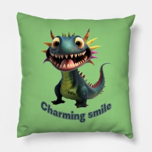 My Cute Monster, "Charming smile" Pillow