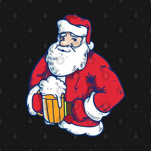 Drinking Santa - Beer X-Mas Xmas Christmas by Shirtbubble