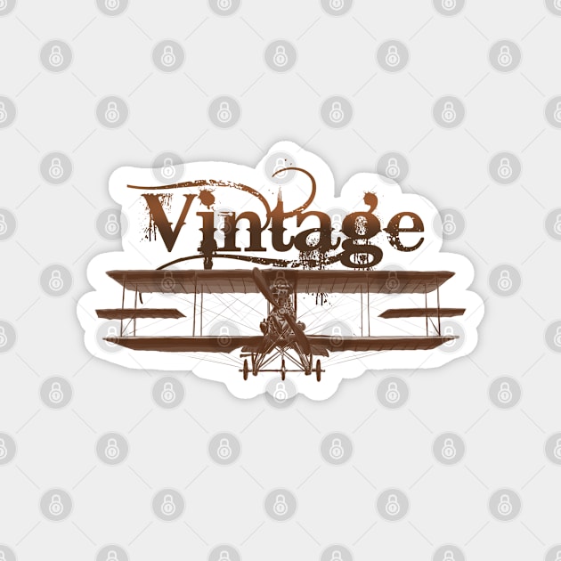 Vintage airplane Magnet by sibosssr