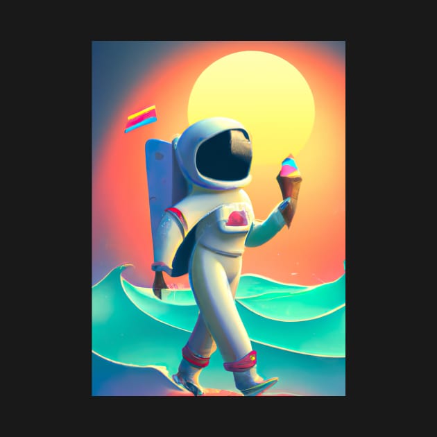 Astronaut with Ice Cream by maxcode