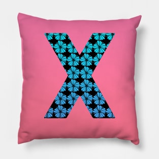 Letter X from roses Pillow