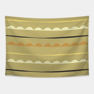 Stripes decor. gold. white. black. Tapestry