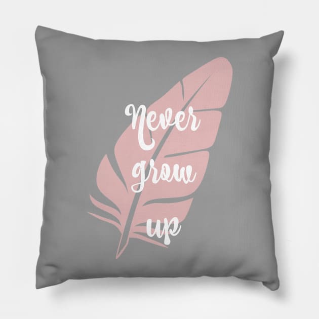 Never Grow Up Pillow by StarsHollowMercantile