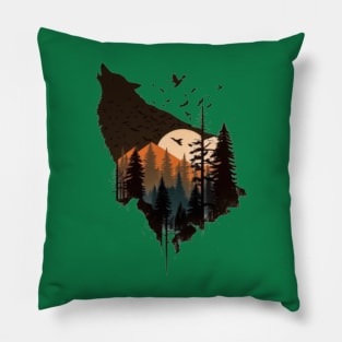 The outdoors is calling, Go Outside, hiking, nature, camping, outdoors, Pillow