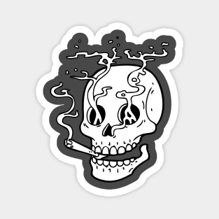 SKULL SMOKE JOINT Magnet