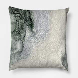 Abstract Art Gray Antique White Oil Painting Pillow