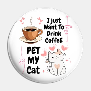 Coffee & Cat Vibes Ⅰ Pin