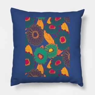 Fantasy Zinnias no.3 Pillow