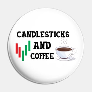 Trader - Candlesticks and Coffee Pin