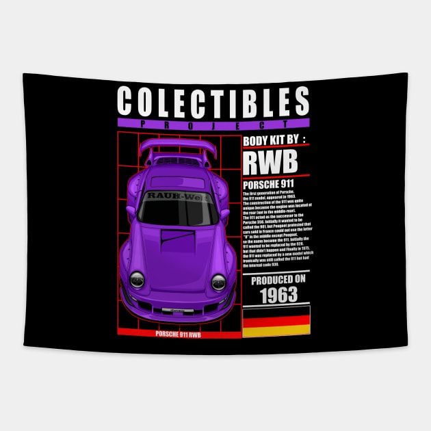 RWB PORSCHE 911 -PURPLE Tapestry by HFP_ARTWORK