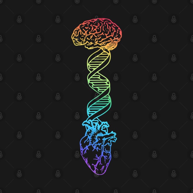 Brain DNA Heart by labstud