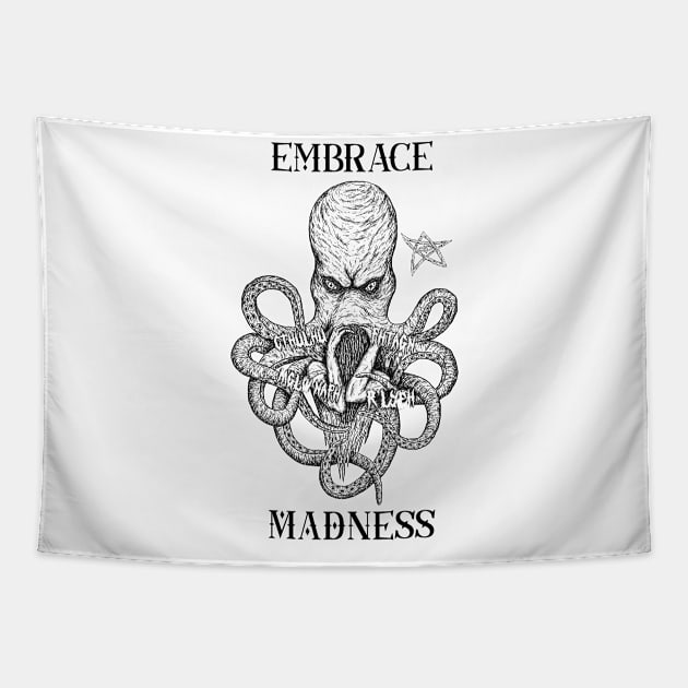 Madness Awakens: Descending into the Cthulhu's Grip Tapestry by Holymayo Tee