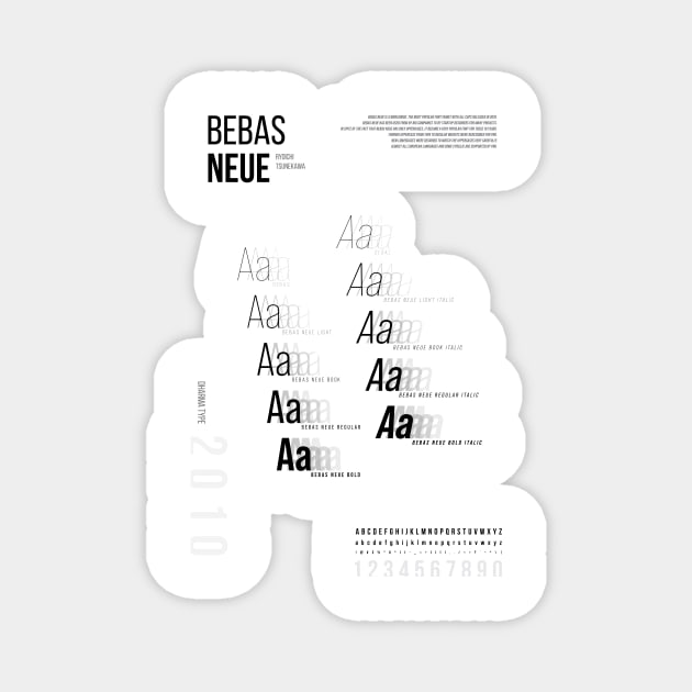 Bebas Neue Font Exploration Magnet by cletterle