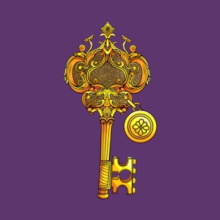 Golden and Golden Key for a Couple Love Lock T-Shirt