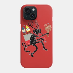 Vintage Old World Krampus Catching Children Phone Case