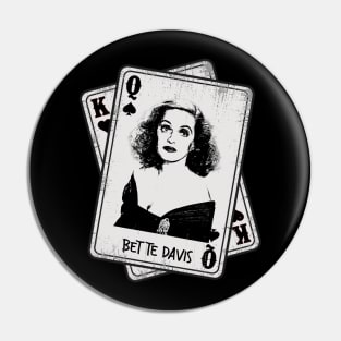 Retro Bette Davis Card Style Pin