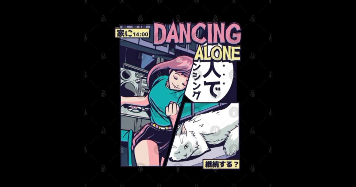 ANIME DANCING VAPORWAVE Anime Sticker TeePublic