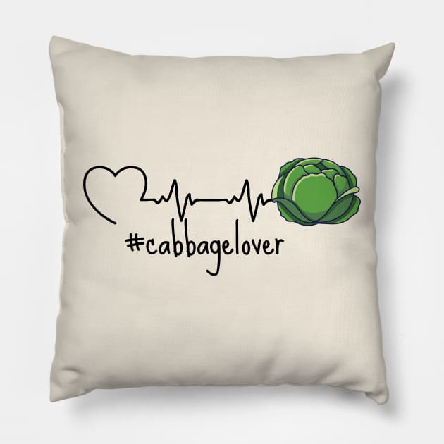 Cabbage In A HeartBeat Pillow by DesignArchitect