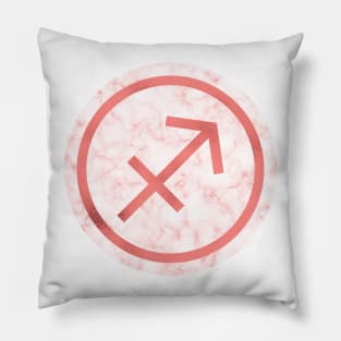 Living Coral Marble Zodiac - Sagittarius Pillow