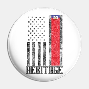 Haiti Hispanic Heritage destressed flag Pin