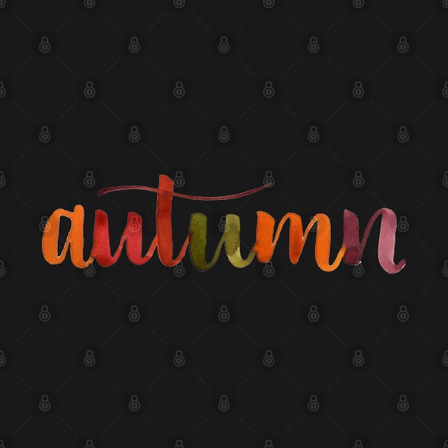 Autumn Water Color Hand Lettering by AishwaryaMathur