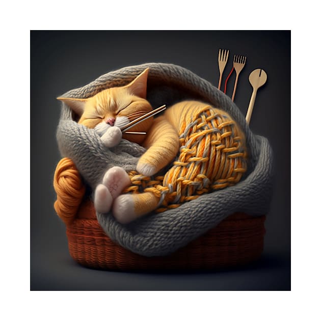 Sleepy Kitty Cat Knitten Kitten by kiddo200