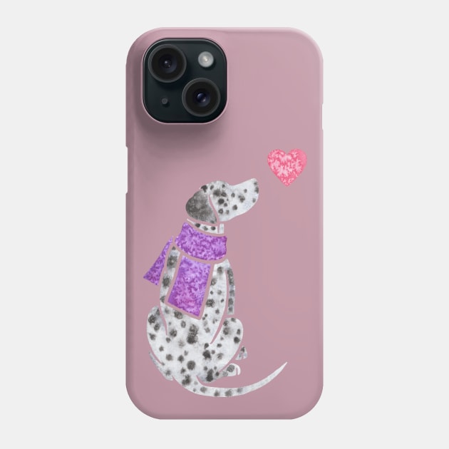 Watercolour Dalmatian Phone Case by animalartbyjess