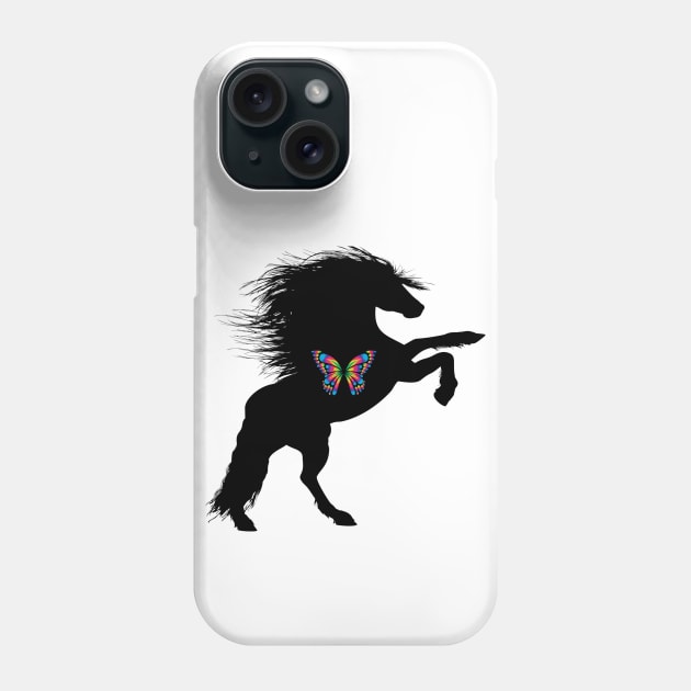 Horse butterfly	 colorful Phone Case by merysam