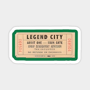 Legend City Ticket - Phoenix / Tempe, Arizona Magnet