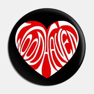 Red Woodhaven Heart Pin