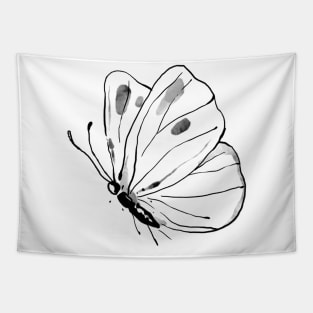 Ink Butterfly Side View Tapestry