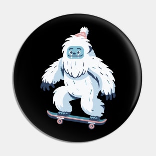 Skater Yeti Pin