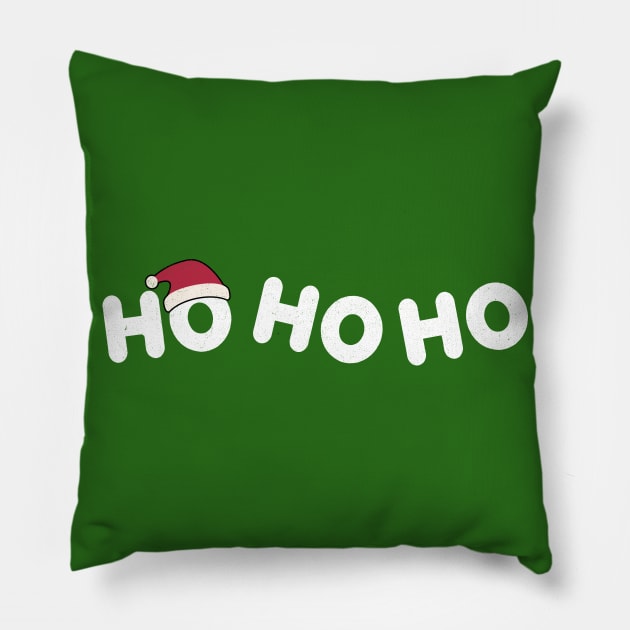 Ho Ho Ho Merry Christmas Pillow by MZeeDesigns