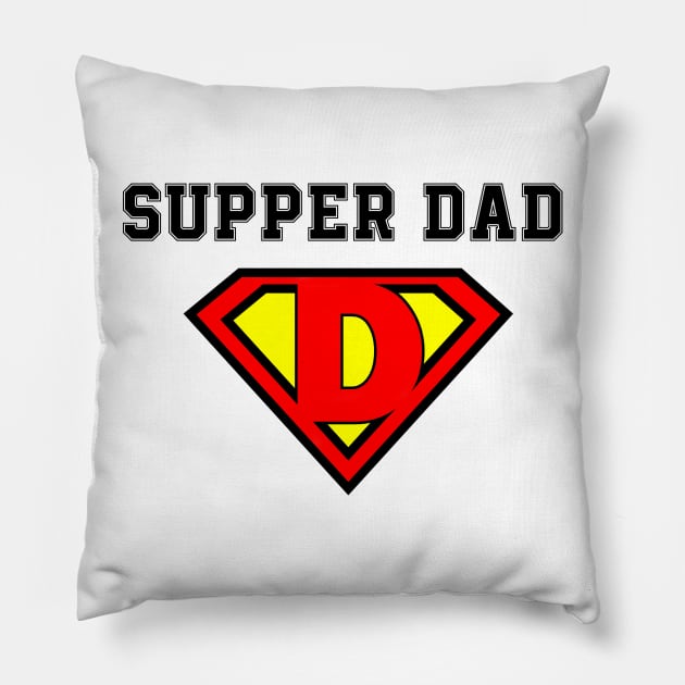 supper dad Pillow by yassinnox