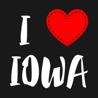 USA Proud American State Home Roots Gift - I Love Iowa T-Shirt