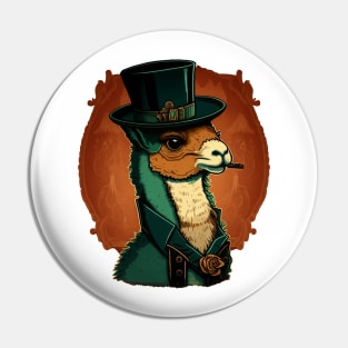 Alpaca With Top Hat Pin