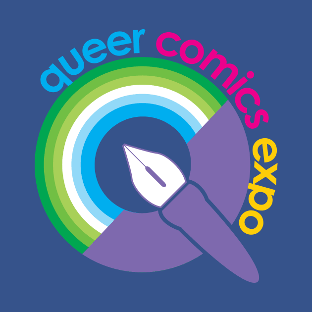 QCE "Q" Logo Gay MLM by Queer Comics Expo