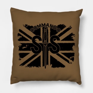 WW2 British Army No2 Commando SAS Badge with Union Jack Pillow